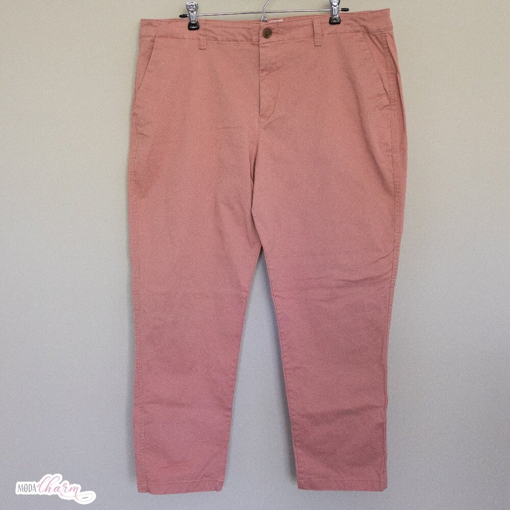 Gap Girlfriend Khaki Coral/Pink Pants